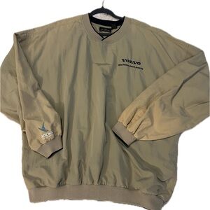 Men’s Vintage Volvo V-neck Windbreaker Pullover Jacket